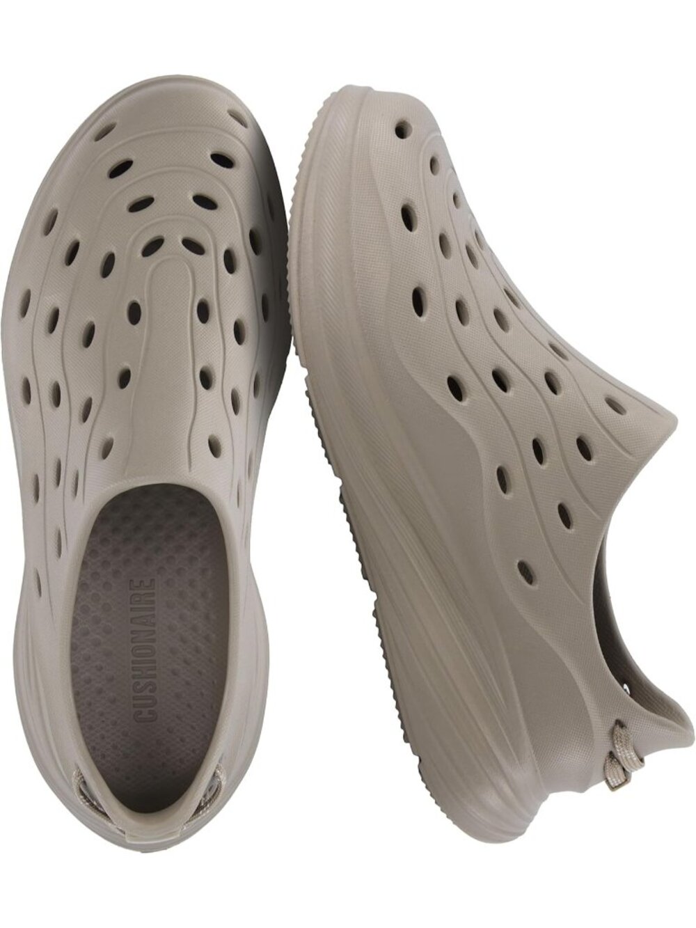 Men's Khaki Lightweight Slip On Waterproof Sneaker Clogs with Cushioned Casual